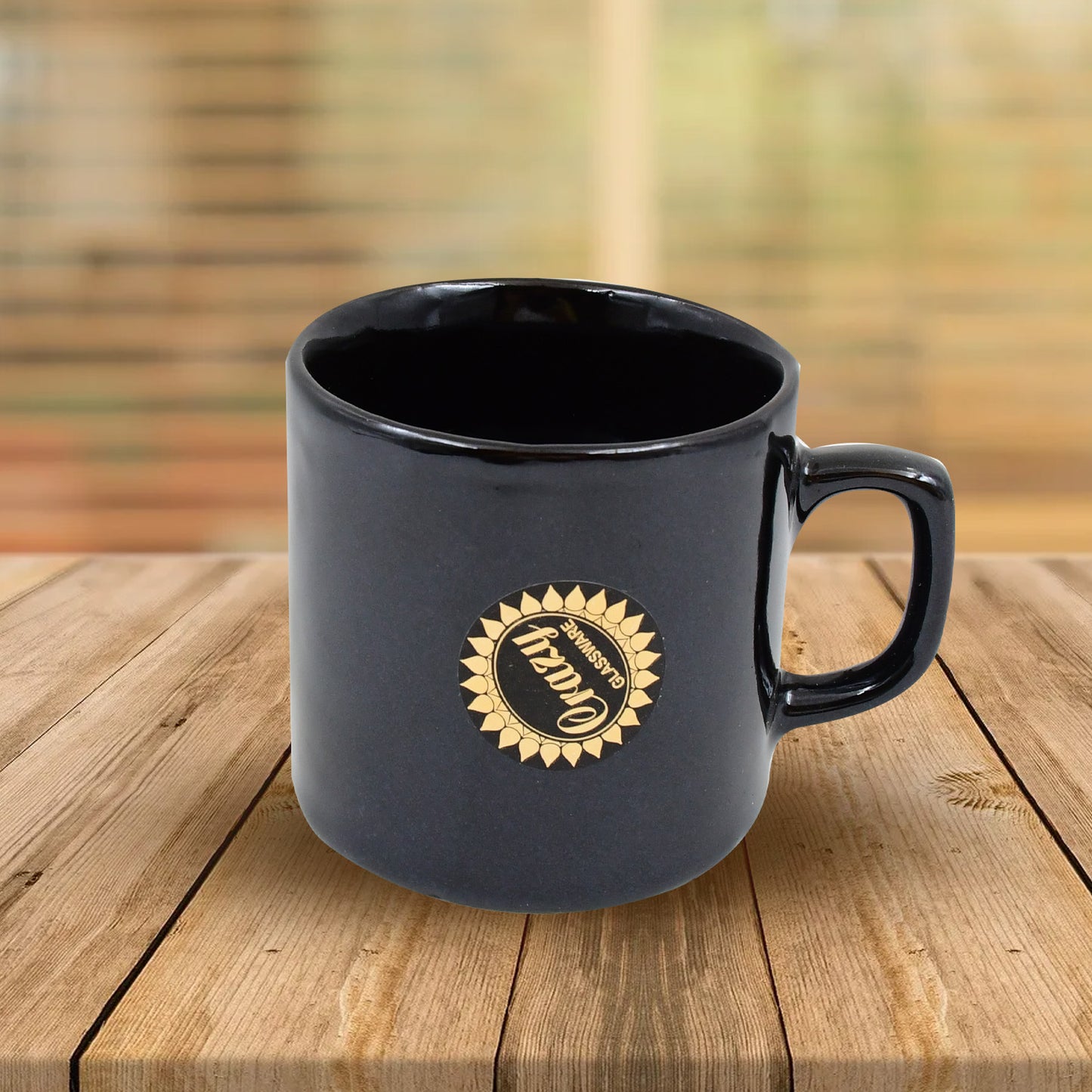 Hide Seek Ceramic Tea Cups With Round Serving Bowl (4 Pcs Set)