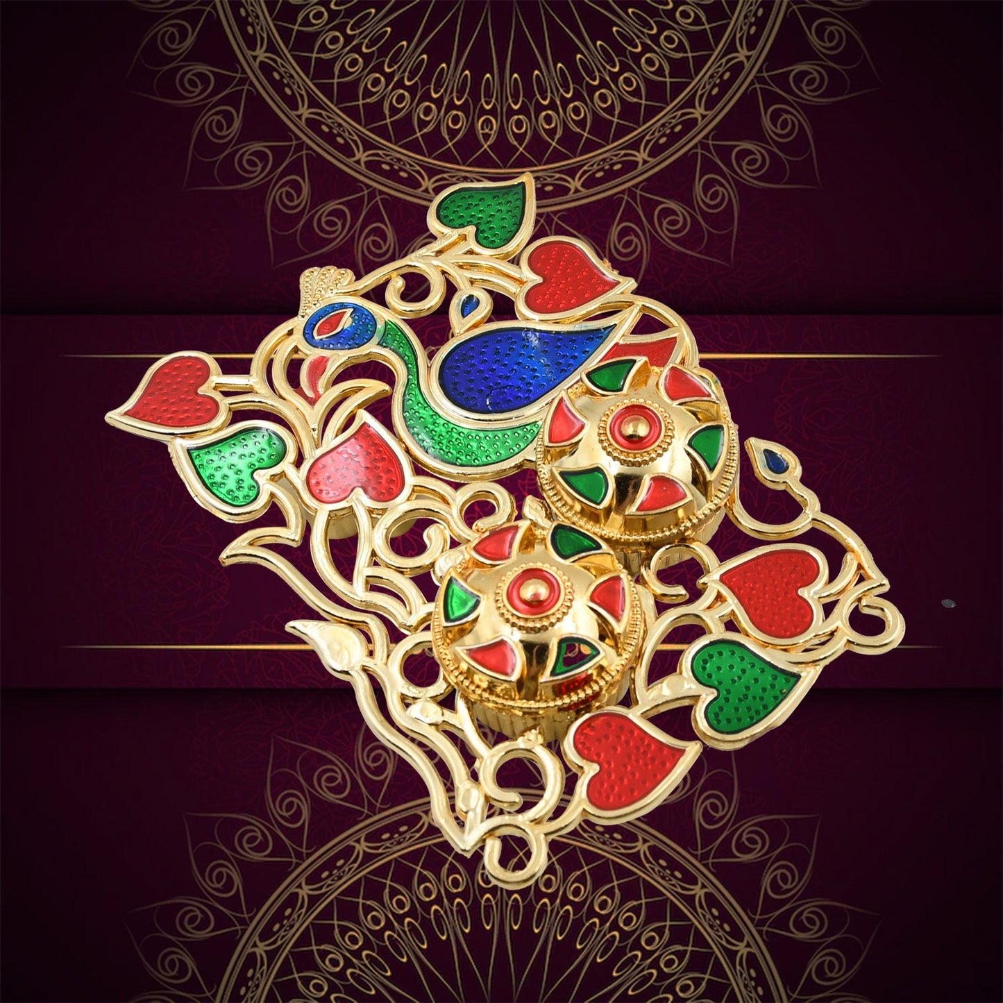 Rakasha Bandhan Special Puja Thali, Kumkum Thali Holder, Pooja Return Gift, Indian Housewarming Gifts, Brother / Bhai / Bhabhi / Sister / Family Rakhi for Rakshabandhan, Diwali