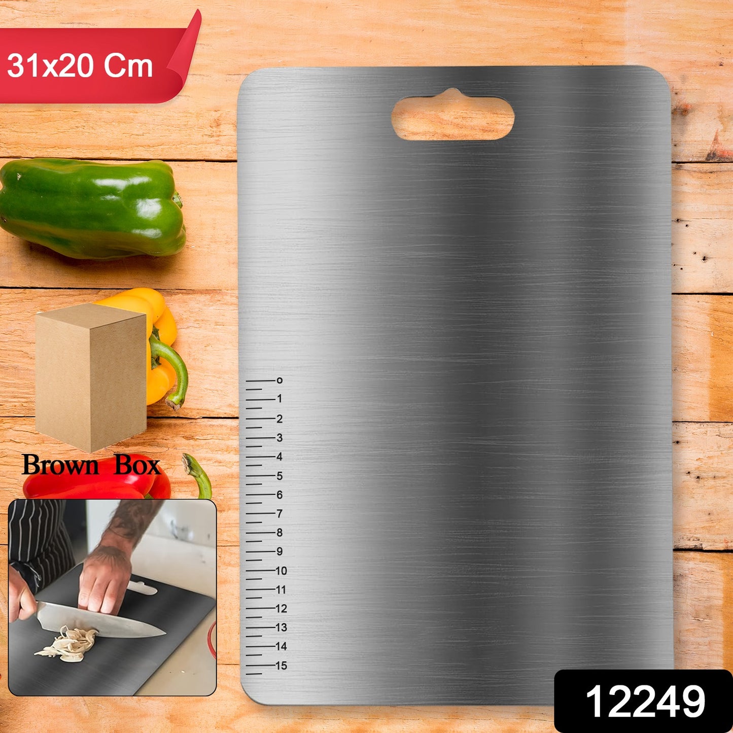 Stainless Steel Vegetable Fruit Cutting Chopping Board (3120 Cm 1 Pc)