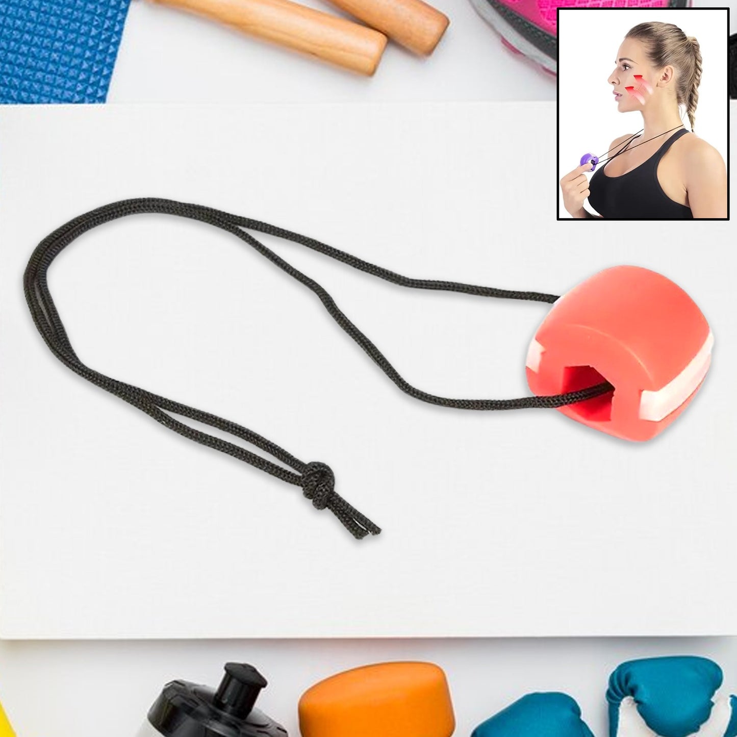Pink Jawline Exerciser Tool For Men Women