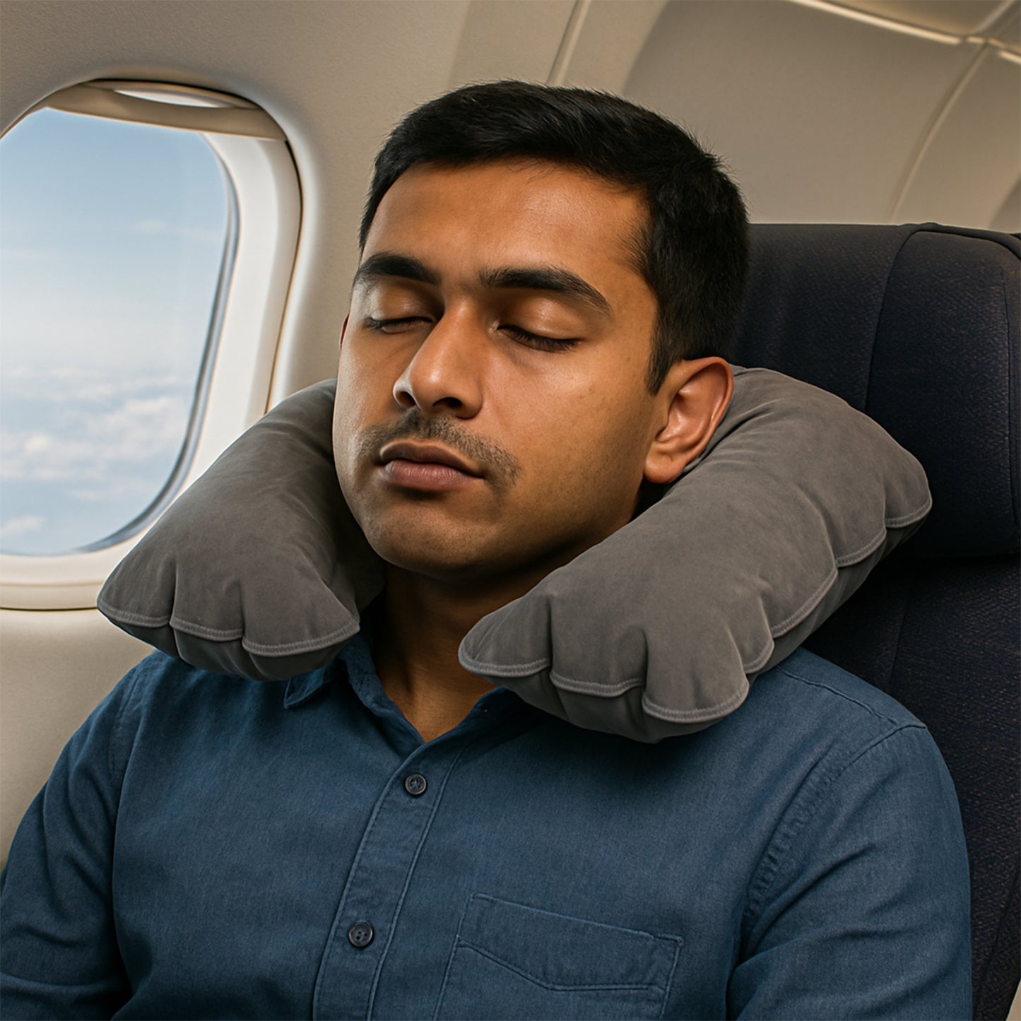 B Grade Inflatable U-shaped Neck Pillow (1 Pc)