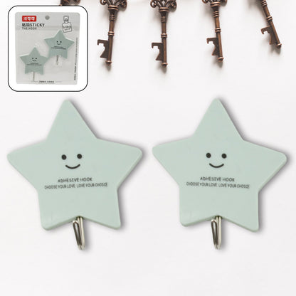 Multipurpose Strong Self-Adhesive Hooks – Heavy Plastic Wall Hooks for Home, Kitchen & Office Use