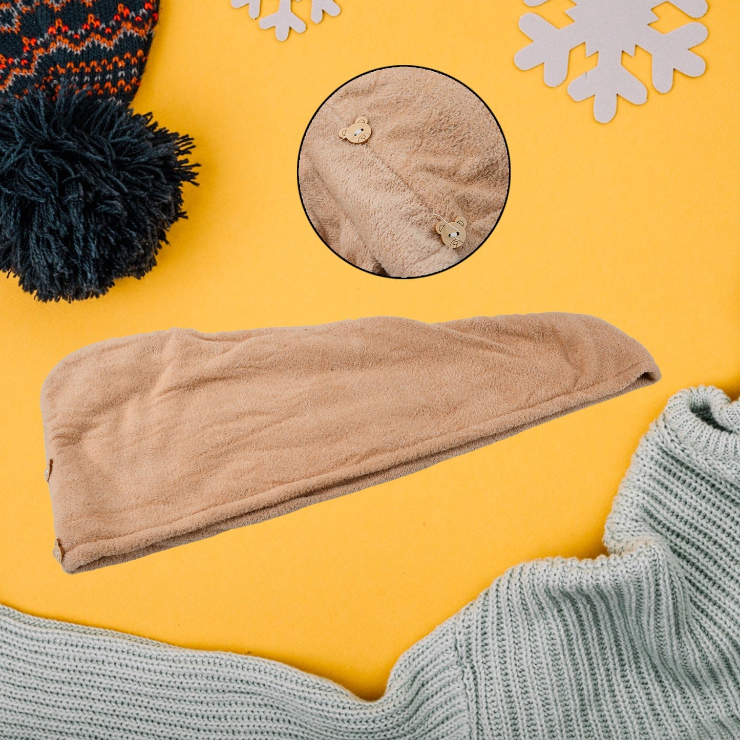 Microfiber Hair Wrap Towel Cap – Quick-Dry, Absorbent Turban Cap (1 Pc), Hair accessories