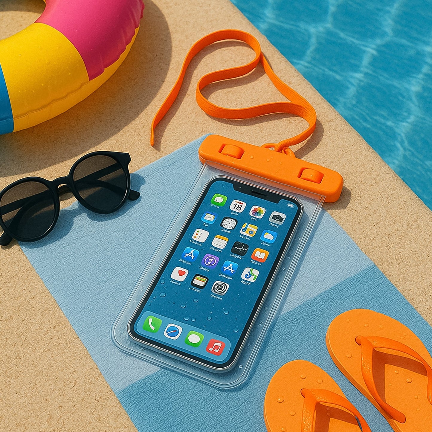 Mobile Waterproof Sealed Transparent Plastic Bag / Pouch Cover for All Mobile Phones