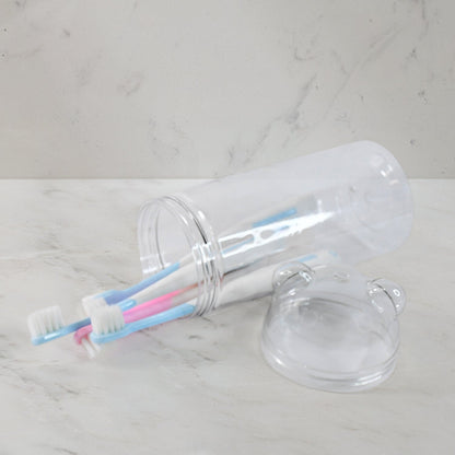 Multipurpose Travel-Friendly Toothbrush Holder with 5 Soft Bristle Toothbrushes