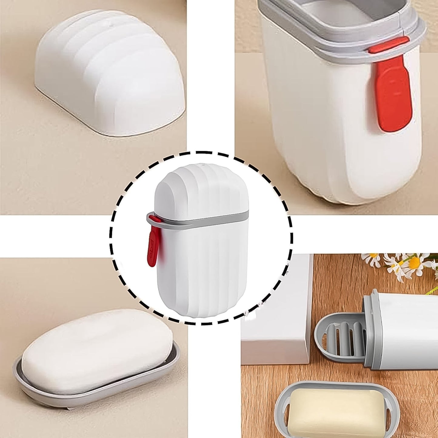 Stylish Soap Holder for Travel & Bathroom Use (1 Pc, Non-Leak Seal)