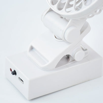 Rechargeable Mini Clip-On Desk Fan (1 Pc)