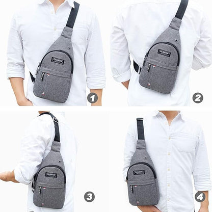 Waterproof Waist Bag, Shoulder Bags USB Charging Earphone Hook Sling Travel Bag (1 Pc / Mix Color)