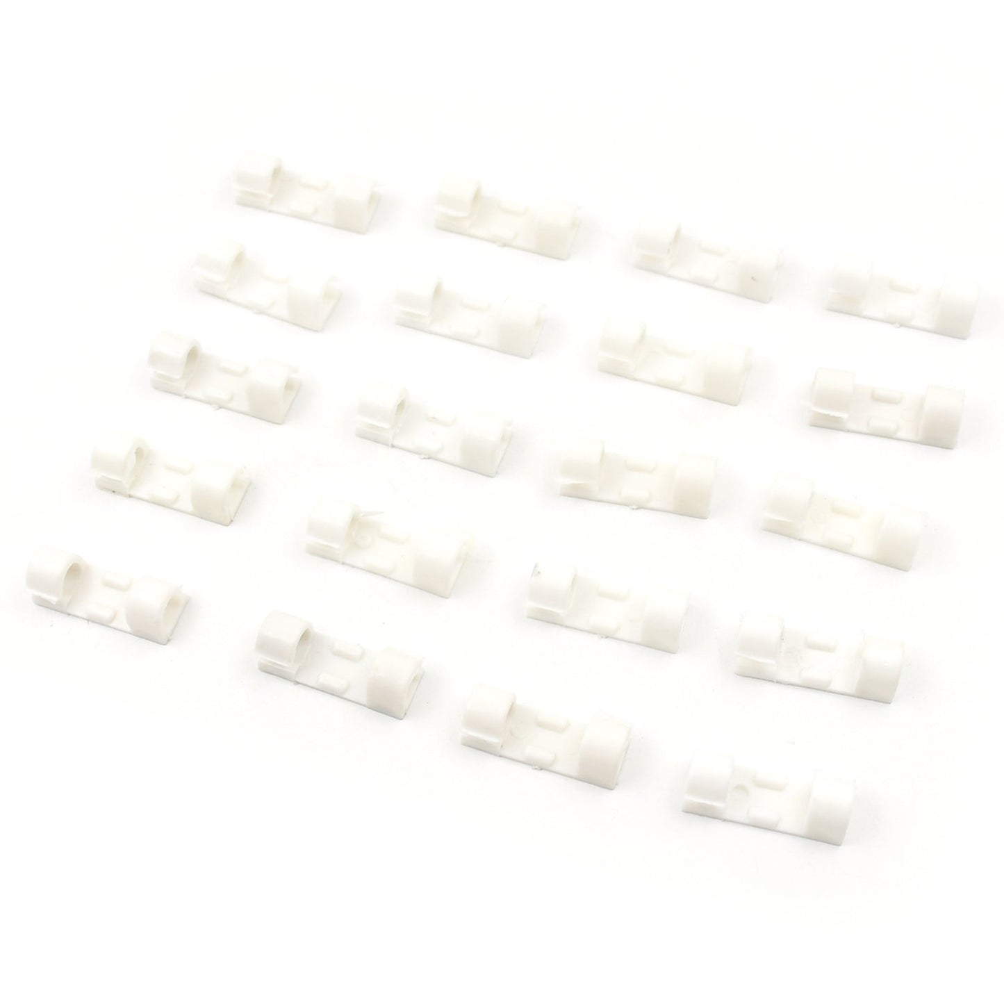 Plastic Cable Clips – Strong Adhesive Wire Organizer for Home, Office & Car (20 Pcs)