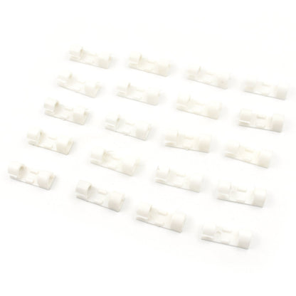 Plastic Cable Clips – Strong Adhesive Wire Organizer for Home, Office & Car (20 Pcs)