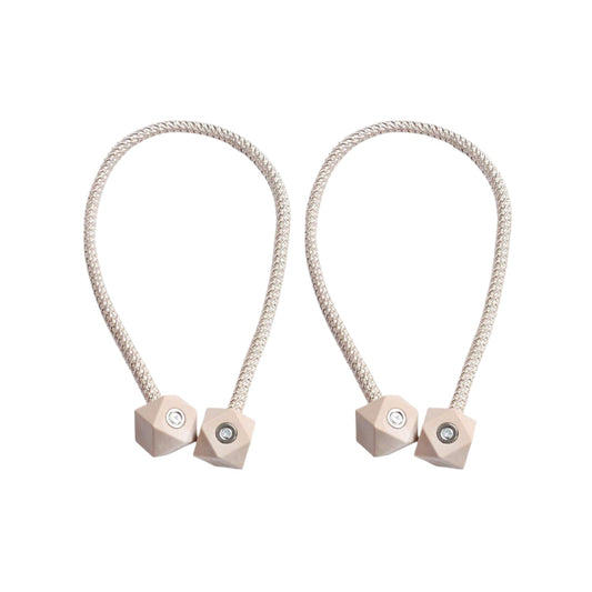 Non-Magnetic Curtain Tiebacks: Decorative Pearl Design (2 Pc, (Without Magnet Buckle)