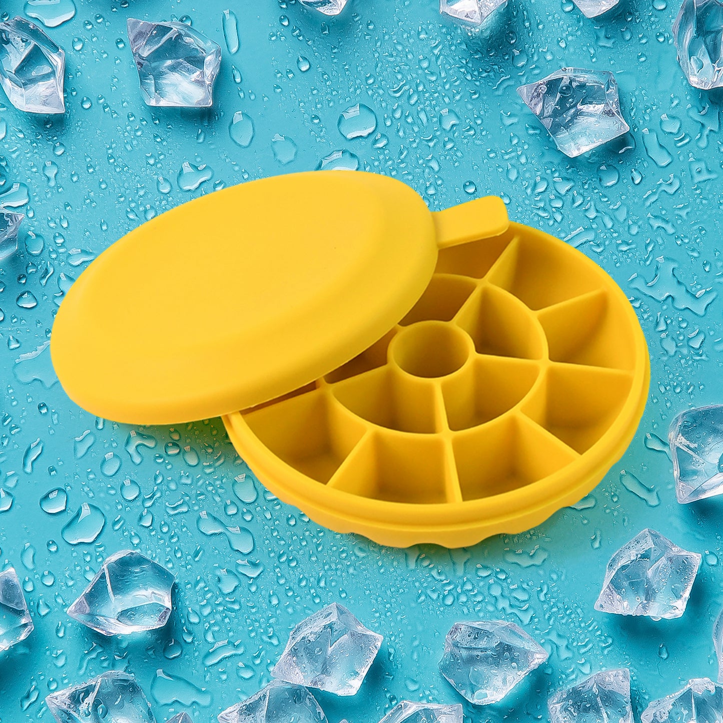 Ice Cube Tray With Lid Grid-16 (1 Pc)