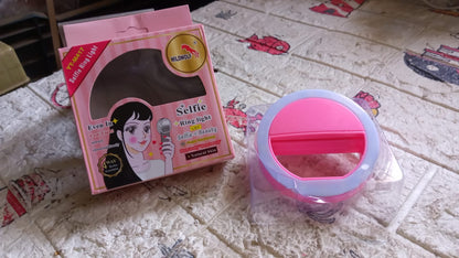 Phone Selfie Ring Light – Battery Operated Clip-On Light for Smartphone Photography (Battery Not Included)