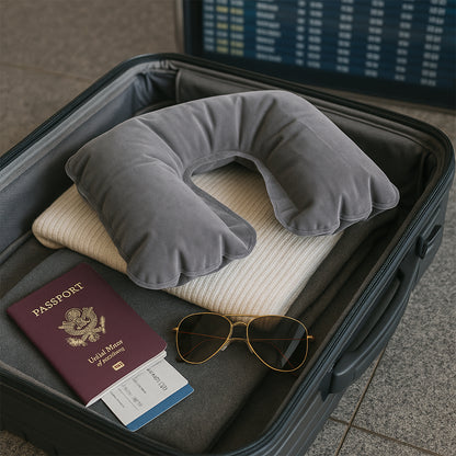 B Grade Inflatable U-shaped Neck Pillow (1 Pc)