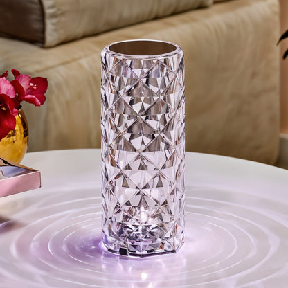 Premium Diamond Cut Crystal Table Lamp (1 Pc  Without Remote  Cable)