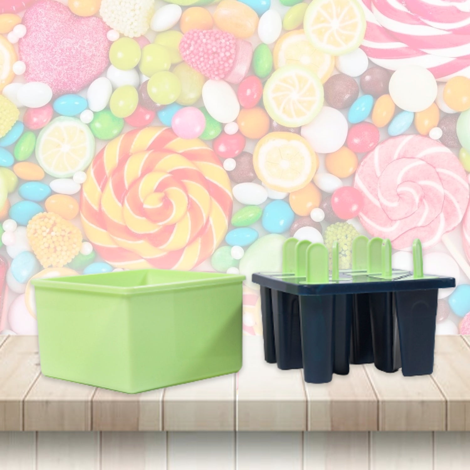 Brown ice sicle mold with stick holders