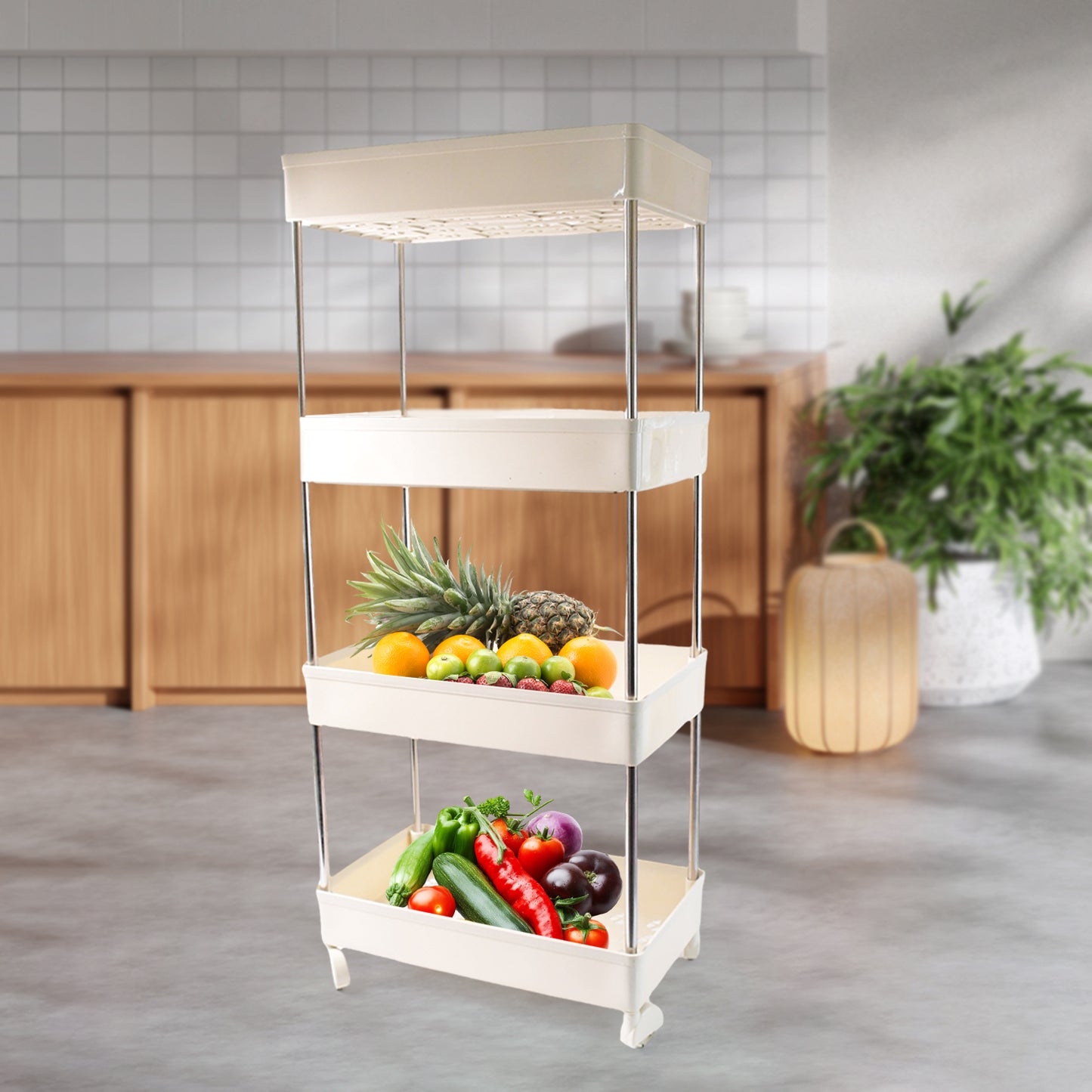 4 Layer Kitchen Rack For Holding And Placing Types Of Things